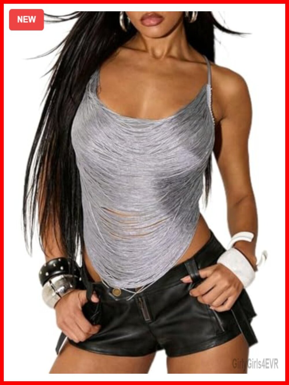 Draped Halter Fringe Cowl Neck Crop Top Crisscross Back Sleeveless Tassel Tank